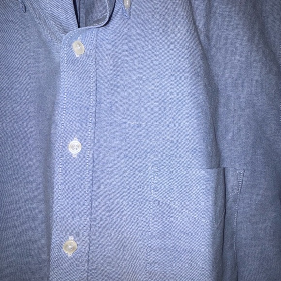 Men’s Denim Van Heusen Wrinkle Free Short Sleeve Button Down - Picture 3 of 8